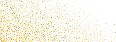 Altın kaplama konfeti arka planı. Altın noktalı parıltı deseni. Sarı nokta parıldıyor ve parçacıklar duvar kağıdı. Noel 'i, yeni yılı ya da doğum günü partisi dekorasyonunu kutlamak için. Vektör dokusu
