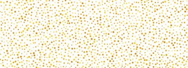 Sarı konfeti pürüzsüz desen. Altın parıltılı nokta arka planda tekrarlanıyor. Altın benekli, tekrarlanan duvar kağıdı. Noel 'i, yeni yılı, düğünü ya da doğum günü partisini kutlamak için. Vektör arkaplanı