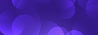 Parlak mor eğimli çember arka planı. Geometrik teknoloji küre duvar kağıdıyla örtüşüyor. Poster, afiş, iş şablonu, tıbbi tasarım için soyut bokeh dokusu. Vektör akış kabarcıkları arkaplan