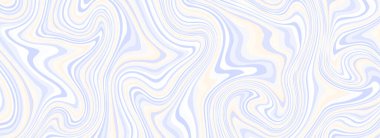 Açık mavi ve turuncu psikedelik çizgi dokusu. Soyut tuhaf mermer efekt arka planı. Pankart, poster, kapak, zemin parmak izi örnekleri için kıvrımlı dalgalı desenler. Mavi sıvı funky fon. Vektör