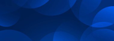 Mavi parlak eğimli çember arkaplan. Soyut donanma teknolojisi duvar kağıtlarını örtüyor. Poster, afiş, iş şablonu, tıbbi broşür için geometrik bokeh dokusu. Vektör akış balonu arkaplanı