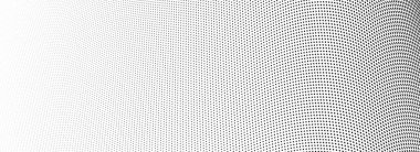 Soyut dalga noktalı çizgi arkaplanı. Teknolojik dinamik çizgi dokusu. Tasarım şablonu, sunum, broşür, broşür, broşür için siyah eğri ve eğri çizgiler. Vektör yarım ton arkaplan