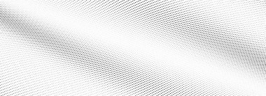 Soyut dalga noktalı çizgi arkaplanı. Teknolojik dinamik çizgi dokusu. Tasarım şablonu, sunum, broşür, broşür, broşür için siyah eğri ve eğri çizgiler. Vektör yarım ton arkaplan