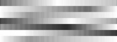 Çizgili yarım ton eğimli doku. Satır derecelendirme geçmişi zayıflıyor. Strip desen arka plan tekrarlanıyor. Siyah ve beyaz paralel çizgiler duvar kağıdı. Doppler etkisi konsepti. Vektör yarım ton patern örtüşmesi