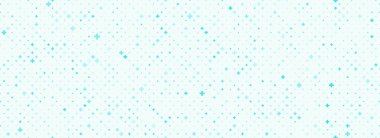 Sağlık hizmetleri kusursuz bir geçmişe sahip. Yeşil mavi haç hastanesi modeli. Tekrarlanan artı sembol duvar kağıdı. Sunum için teknik zemin, afiş, poster, broşür, broşür. Vektör