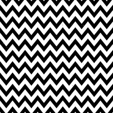 Grunge zigzag kusursuz desen. Siyah ve beyaz sembol kumaş dokusu. Soyut zig zag arkaplanı. Tekrarlanan vektör duvar kağıdı.