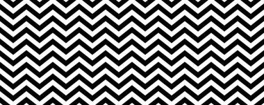 Sembol kusursuz desen. Zik zag dokusu tekrarlanıyor. Siyah ve beyaz ringa kemiği süsü. Vektör illüstrasyonu ve duvar kağıdı