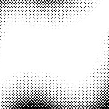 Halftone background. Comic halftone pop art texture. White and black abstract wallpaper. Retro waves vector backdrop