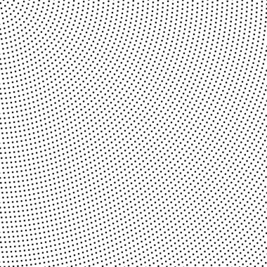 Yarım ton noktalı çizgi roman dokusu. Radyal şablon arka planı. Siyah ve beyaz pop sanat vektörü duvar kağıdı.