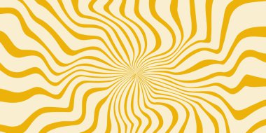 Trippy radyal patlama arka planı. Psikedelik sarmal dalgalı duvar kağıdı. Doğrusal güneş patlaması girdabı. Kıvrımlı kıvrımlı dokuları bükülmüş. Vektör 
