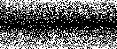 Pikselleştirilmiş yarım ton eğim dokusu. Siyah ve beyaz piksel ses dokusu zayıflıyor. Duvar kağıdı çözülüyor. Vektör yatay arkaplanı