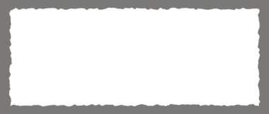 Yırtık kağıt çerçeve arka planı. Sivri kenarları olan beyaz, boş bir duvar kağıdı. Poster, mesaj kutusu ve afiş için sökülmüş grunge element paketi. Vektör arkaplanı