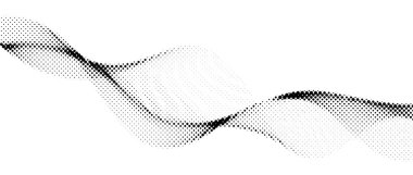 Yarım ton dalga arkaplanı. Noktalı rüzgar şeklindeki duvar kağıdı. Soyut dalgalı sıvı arka plan dokusu. Poster, afiş, kaplama, kart, broşür, broşür, broşür için kıvrımlı sıvı madde. Vektör