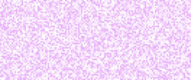 Pikselleştirilmiş kusursuz mor doku. Hafif menekşe rengi gürültü tahıl deseni. Mozaik arka plan ihlali. Mor tonlar simli vektör arkaplanı