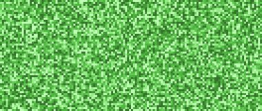 Kusursuz pixelated yeşil doku. Verdant gürültü tahıl deseni. Virid mozaik arka plan. Yeşil gölgeler simli vektör arkaplanı