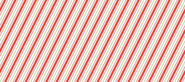 Kırmızı ve nane aromalı Noel desenli. Şeker kamışı köşegen çizgili arka plan. Dekorasyon duvar kağıdını tekrarlıyorum. Kış tatilleri arka planda. Xmas naneli ambalaj kağıdı tasarımı. Vektör