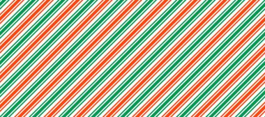 Kırmızı ve yeşil noel pürüzsüz. Şeker kamışı köşegen çizgili arka plan. Dekorasyon duvar kağıdını tekrarlıyorum. Kış tatilleri arka planda. Xmas naneli ambalaj kağıdı tasarımı. Vektör