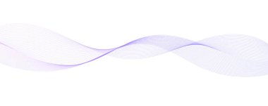Akan dalga çizgileri arka planda. Soyut düz kavisli çizgiler şablonu. Güzel mor sıvı şeklinde. Yatay tasarım elementi. Vektör