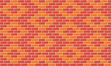 Tuğladan duvar ustalığı, pürüzsüz desen. Kahverengi dekoratif tuğla tekrar eden doku. Kırsal alanda tuğlalar var. Vektör duvar kağıdı.