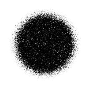 Çember tahıl dokusu. Radyal soluk ses gradyanı. Yuvarlak grunge şekli. Speckles ve parçacıklar dokulu arka plan. Noktalı duvar kağıdı. Vektör arkaplanı