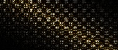 Altın gradyan yarım ton arka plan. Parlak komik parıltı dokusu. Pırıl pırıl parlayan duvar kağıtları çıkar. Pankart, el ilanı, poster ve sunum için geçmişe dönük tasarım şablonu. Vektör illüstrasyonu 