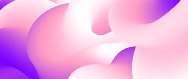 Soyut pembe sıvı gradyan arkaplan. Dalgalı kıvrımlı poster duvar kağıdı. Yumuşak sıvı dalga arkaplanı. Sunum için yumuşak renk şablonu, afiş, broşür, broşür. Vektör illüstrasyonu. 