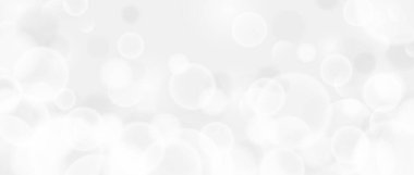 Soyut çember bokeh duvar kağıdı. Yumuşak, gri bulanık efekt arka planı. Parlak gümüş, bulanık ışık, parıltılı doku. Noel, yeni yıl ya da doğum günü kartı, poster, afiş için mevsimlik fon. Vektör