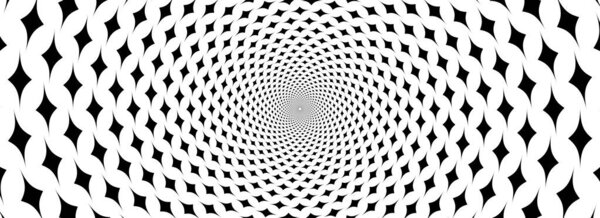 Spinning stars optical illusion background. Black and white hypnotic sparkles wallpaper. Abstract trippy illusion wallpaper for banner, template design. Rotating in spiral sparks poster design. Vector