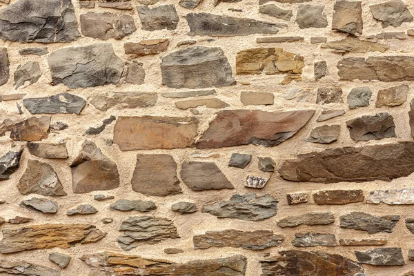 Фон Текстуры Каменной Стены Старая Кирпичная Стена Зеленым Растением — стоковое фото