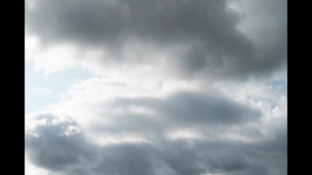 4Kタイムトラブル 速く移動する雲 夏の雨雲について — ストック動画