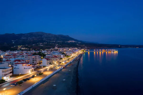 Flygfoto Över Staden Neapoli Huvudstaden Vatika Lakonia Södra Peloponnesos Grekland — Stockfoto