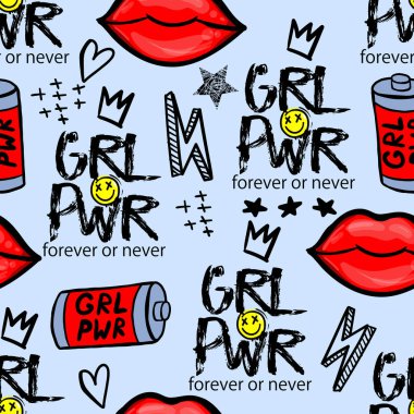 Typography graphic print, Abstract fashion drawing for t-shirts. creative design for girls. Fashion illustration in modern style for clothes. Girlish print