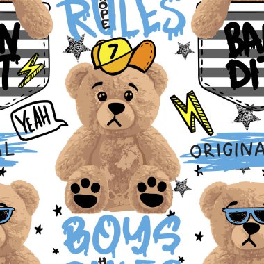 Serin ayılarla kusursuz desen