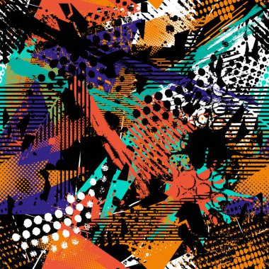 Graffiti arka plan seamless modeli.