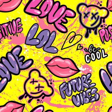 şehir stili sokak graffiti arka planı