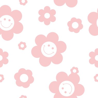 Güzel, pürüzsüz desenli, elle çizilmiş çiçekli. vektör illüstrasyonu