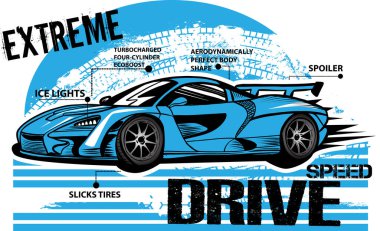 Yarış konsepti tasarım vektör çizimi