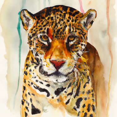 Renkli bir Jaguar 'ın Dijital ResmiComment 