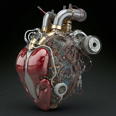 Digital illustration of a Robotic Heart