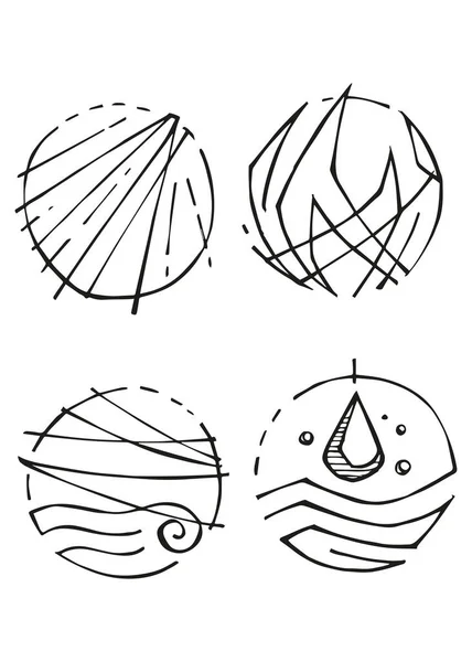 Ilustración Vectorial Dibujada Mano Dibujo Símbolo Cristiano — Archivo Imágenes Vectoriales