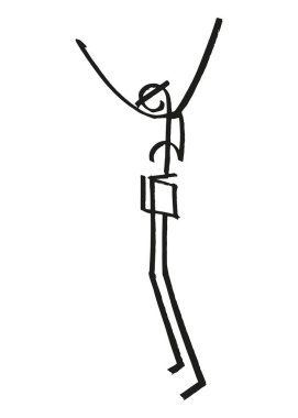 El çizimi vektör çizimi veya siluet çizimi