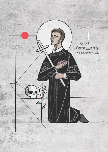 Saint Gerard Çizimi Vektör Çizimi — Stok fotoğraf