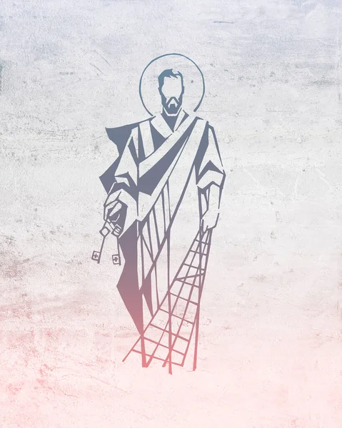 Handritad Vektor Illustration Eller Ritning Sankt Peter — Stockfoto