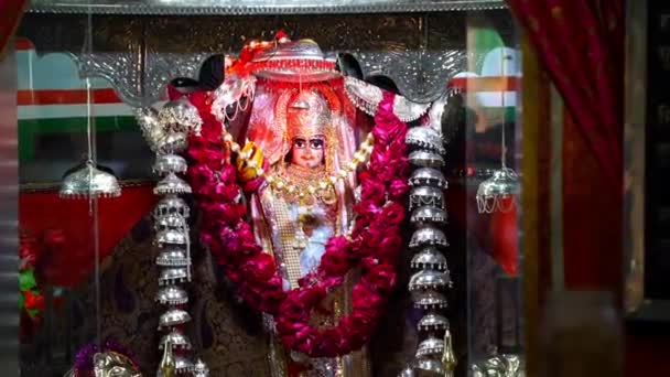 Pomniki Tanot Mata Mandir Granicy Indiami Pustyni Thar Starożytna Świątynia — Wideo stockowe