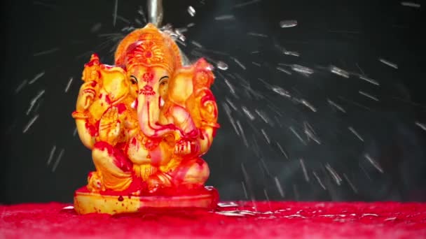 Lord Ganesh Chaturthi Fesztivál Indiában Ünnepeljük Meg Ganesha Urat Diwali — Stock videók