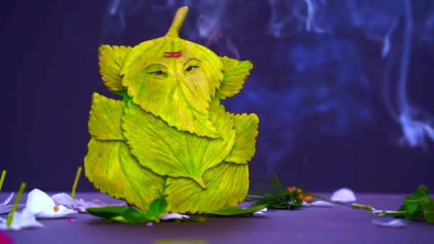 Lord Ganesh Chaturthi Festival Indien Fira Lord Ganesha För Diwali — Stockvideo