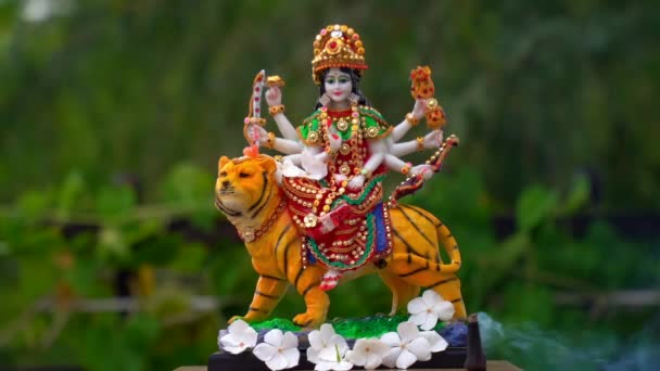 Deusa Durga Happy Durga Puja Subh Navratri Feliz Celebração Navratri — Vídeo de Stock