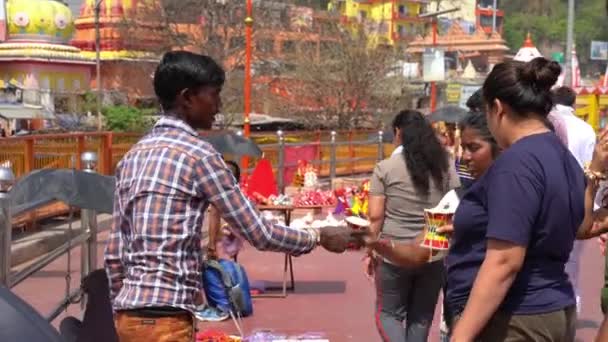 Haridwar Uttarakhand Inde Sep 2022 Une Vue Sur Rue Marché — Video
