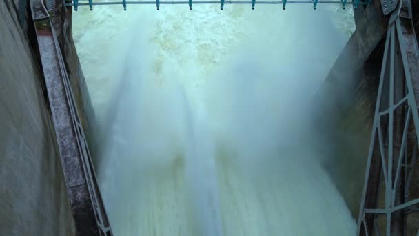 Bisalpur Dam Kota Rajasthan India Hydroelectric Dam River Water Discharge — Stock Video