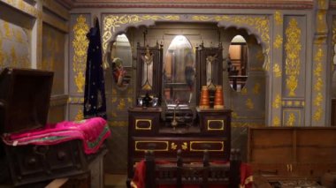 Hindistan 'daki geleneksel antik ev.